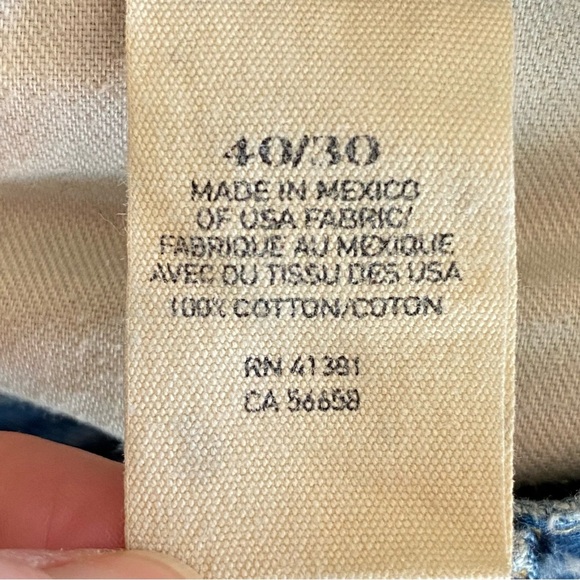 Ralph Lauren Denim & Supply Mens Jeans Blue Denim 40X30 Bootcut Distressed  Flag - Picture 6 of 8